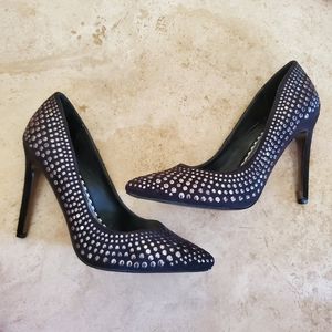 Betsey Johnson Black Studded Pumps
